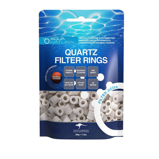 Quartz Filter Media Rings - 500G
